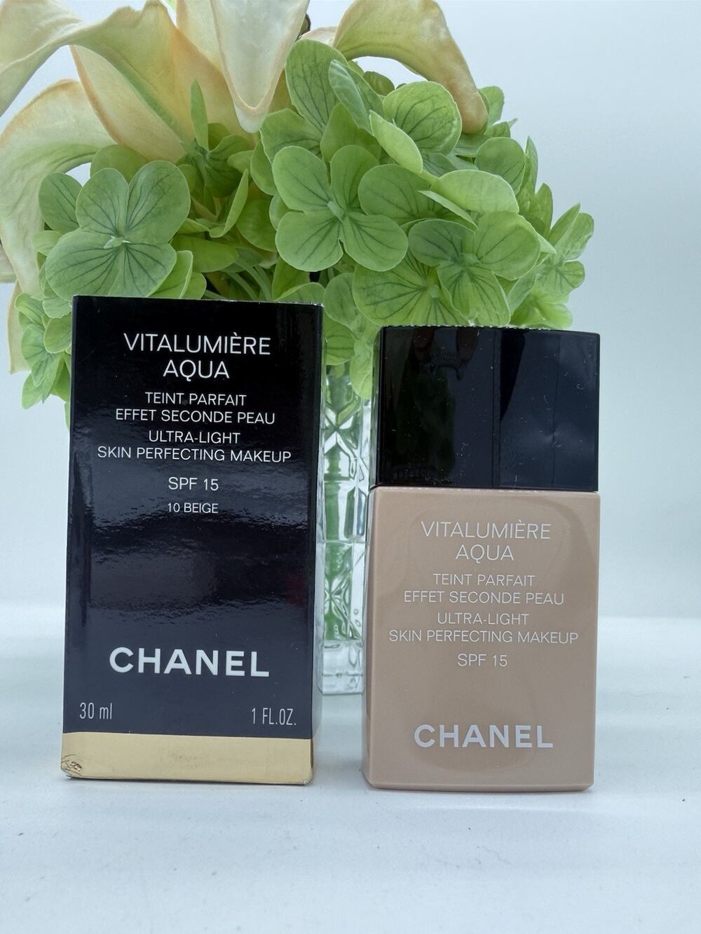 Chanel Vitalumiere Aqua Ultra-light Skin Perfecting Makeup Spf 15 10 BEIGE